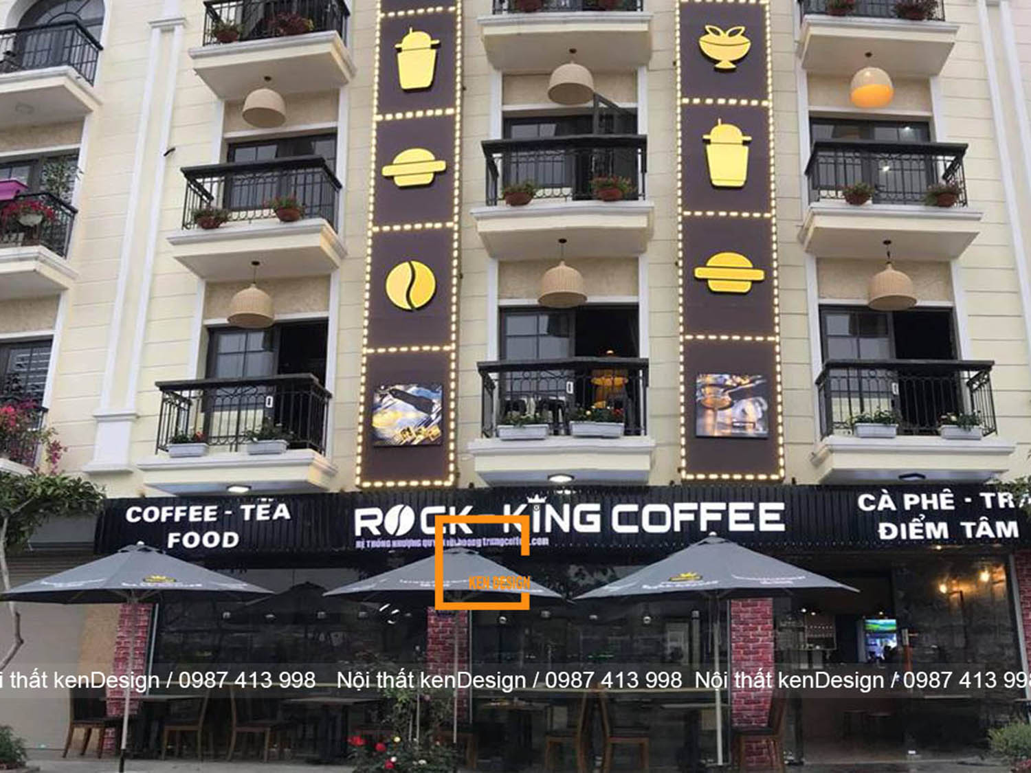 Thi công  Rock King Coffee