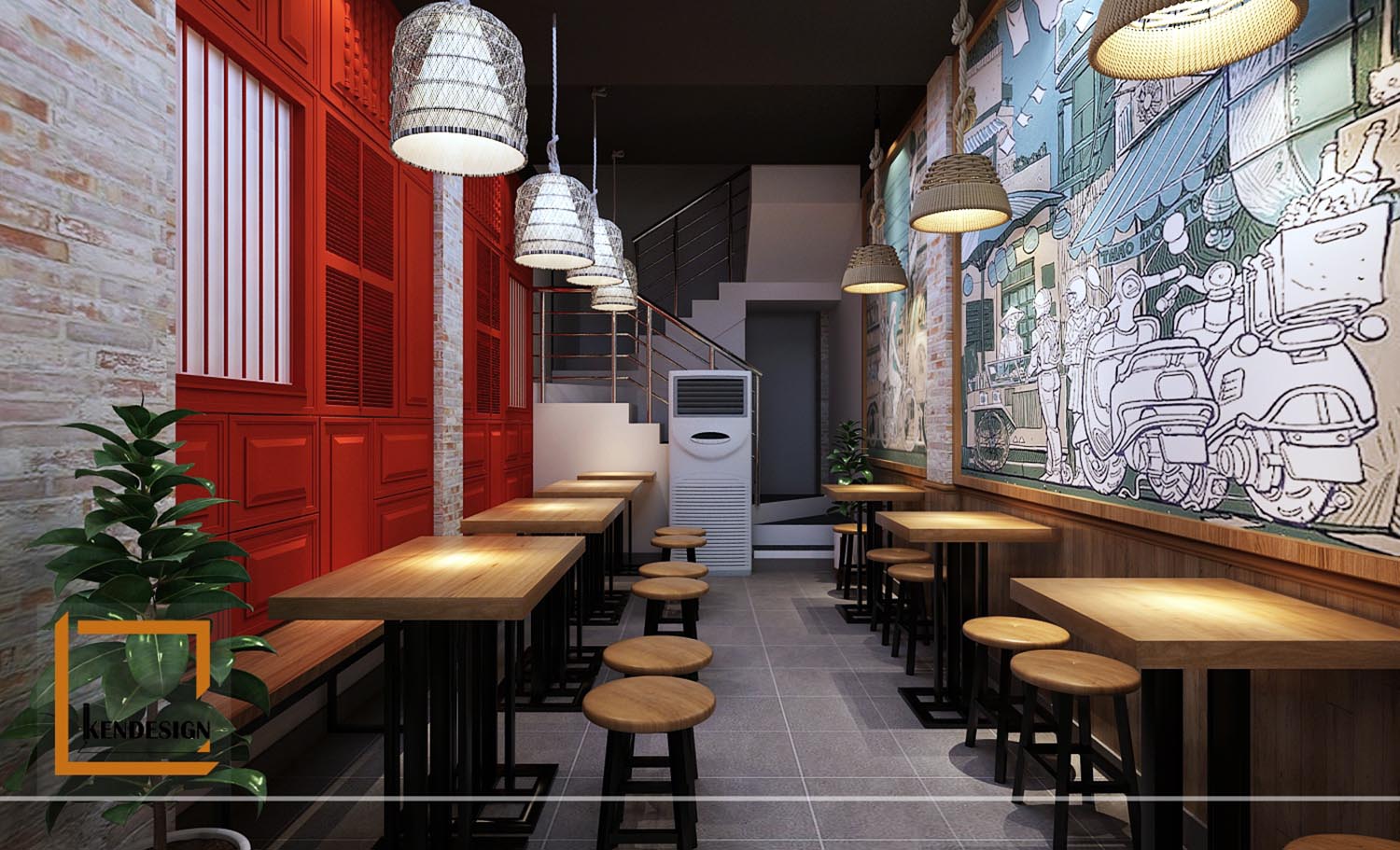 thiết kế không gian nhà hàng 