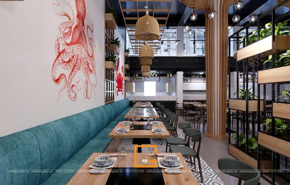 thiết kế không gian nhà hàng 