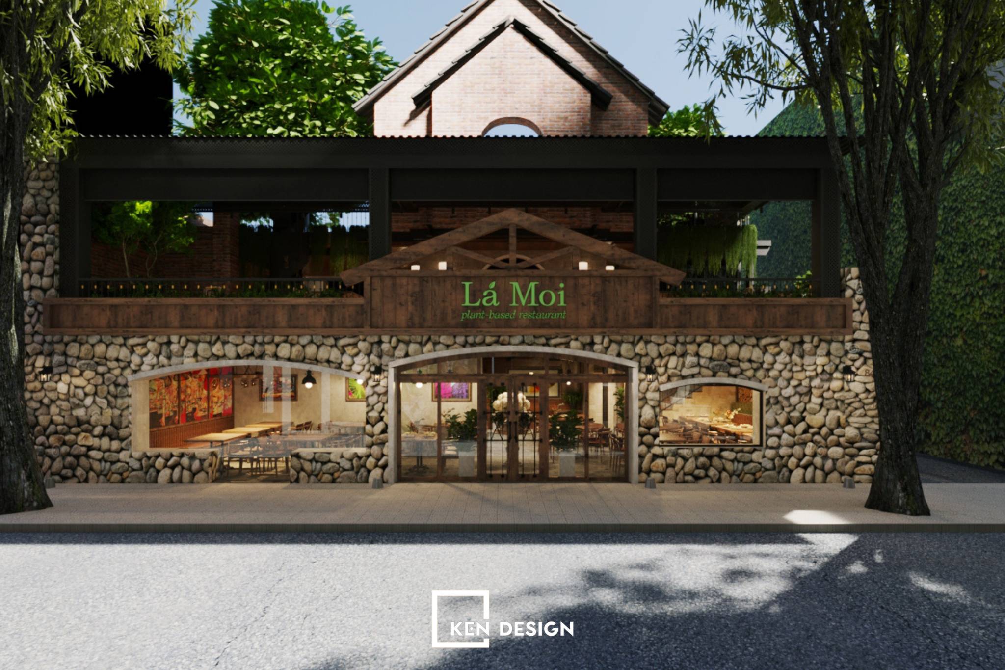 Dự án thiết kế nhà hàng chay Lá Mới tại Quận 1