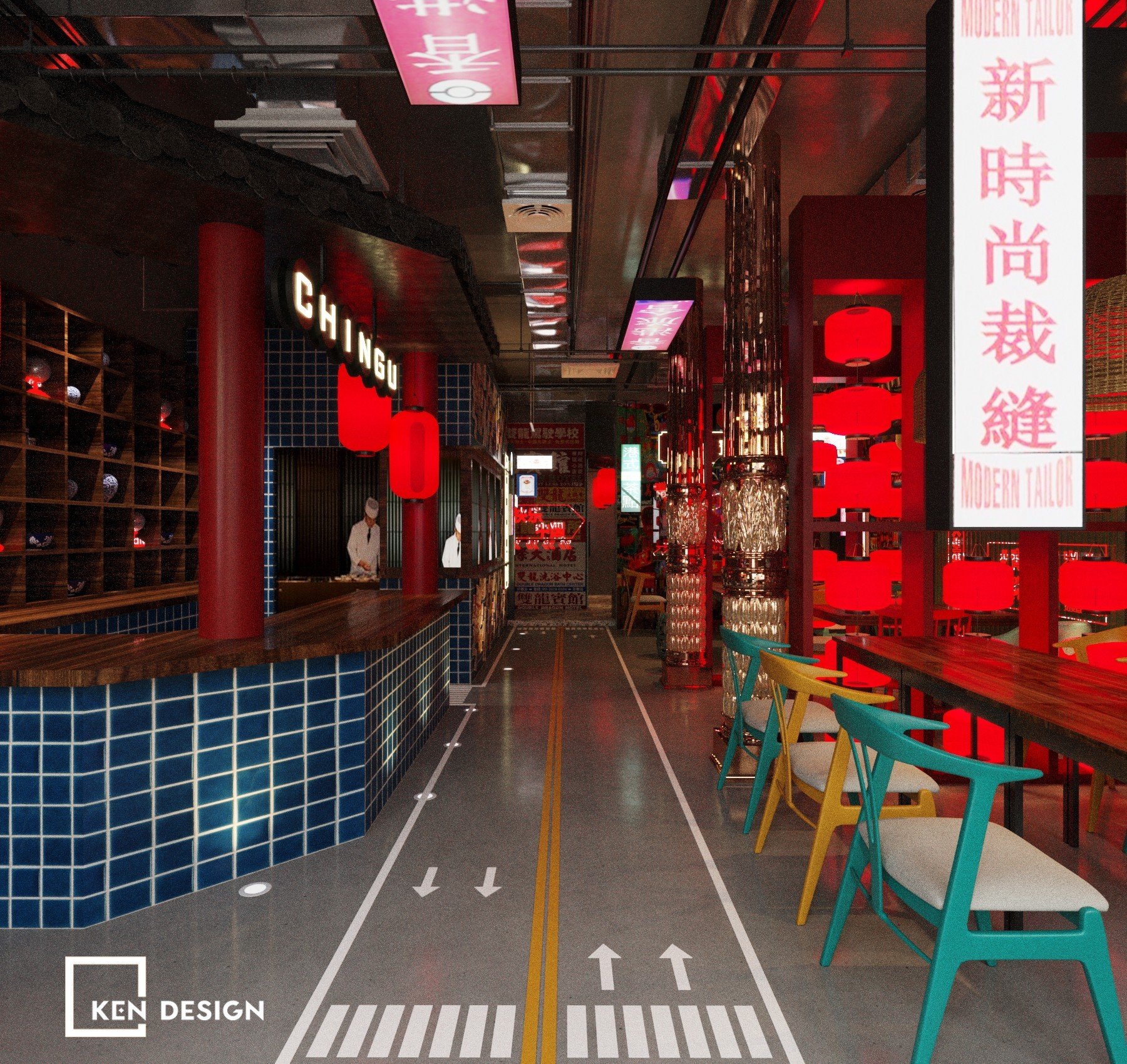 Thiết kế nhà hàng Chingu tại Đức - Trải nghiệm không gian Hồng Kông cuốn hút