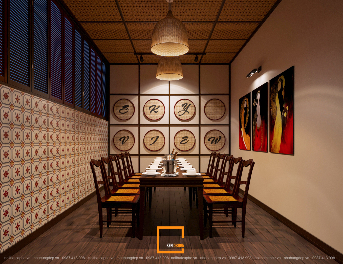 thiết kế nhà hàng Nhật Bản