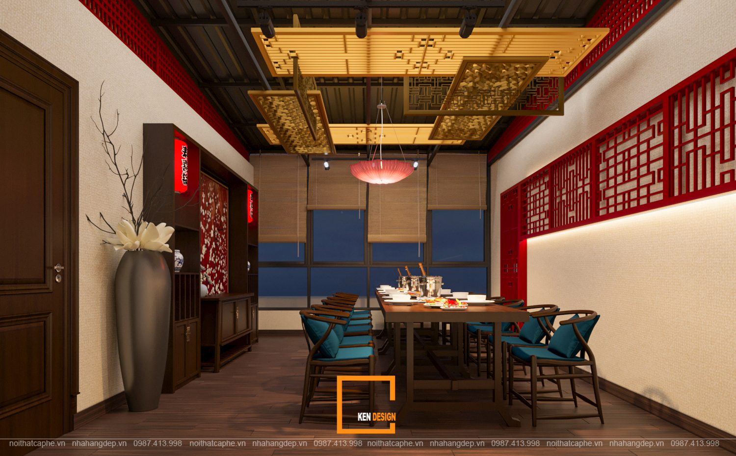 thiết kế nhà hàng Nhật Bản