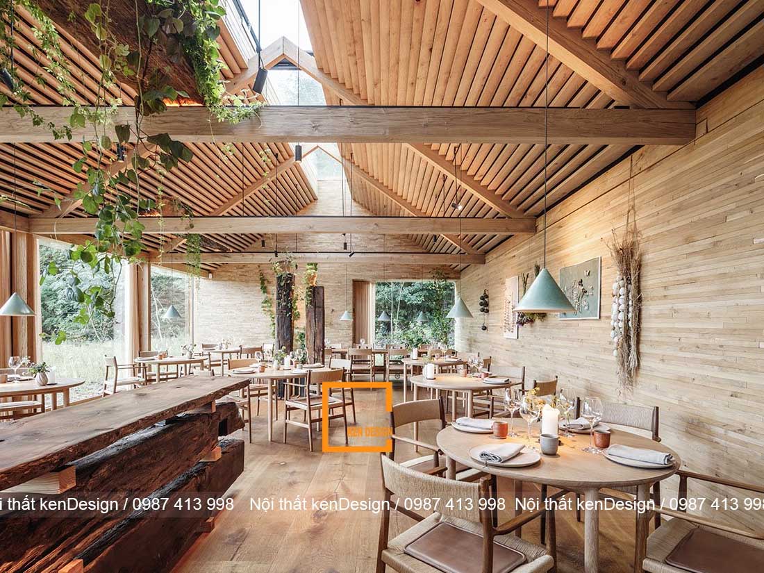 thiết kế nhà hàng phong cách Rustic,