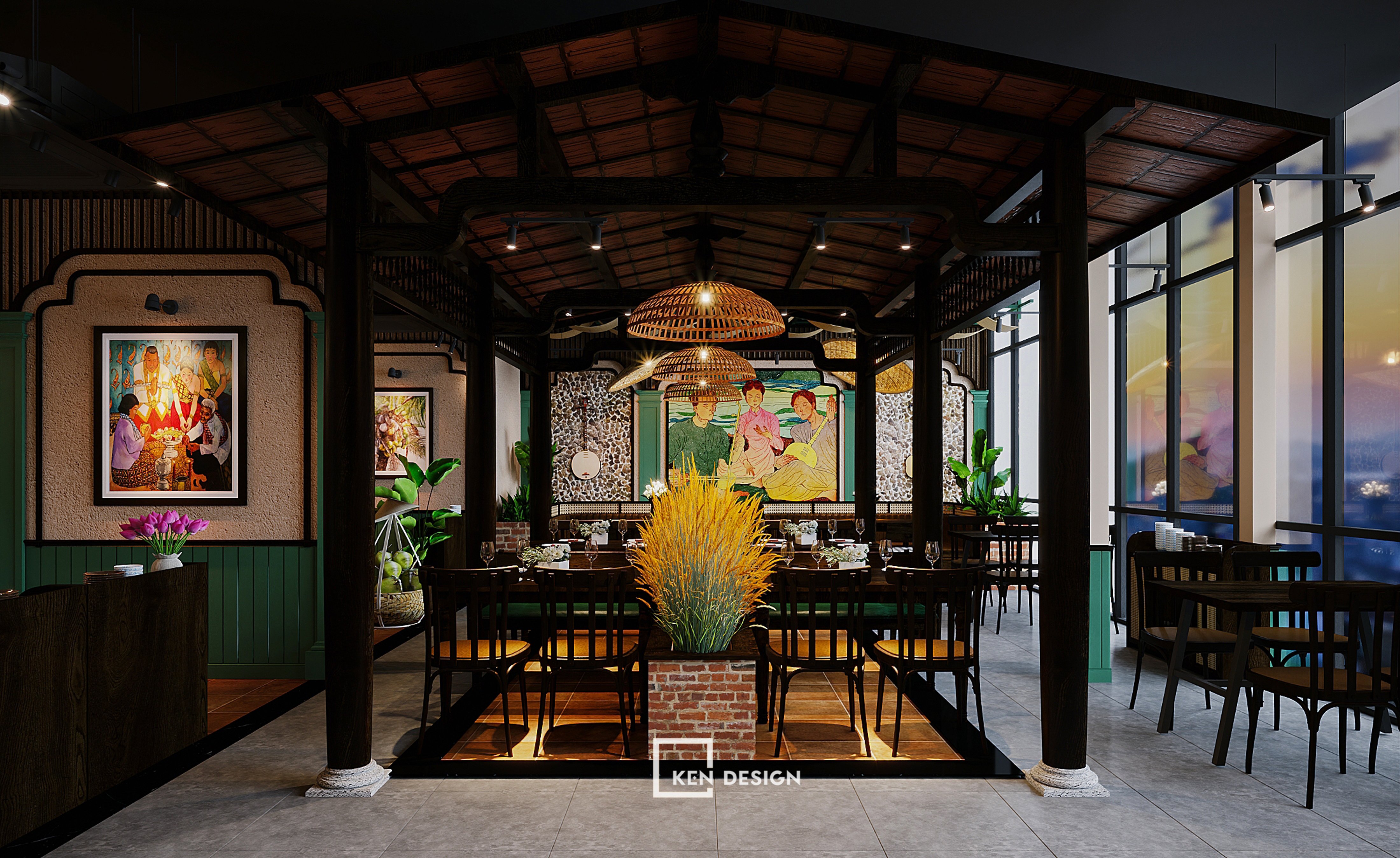 Thiết kế nhà hàng Phương Nam Yên Lãng - Mang giá trị văn hóa vào không gian ẩm thực