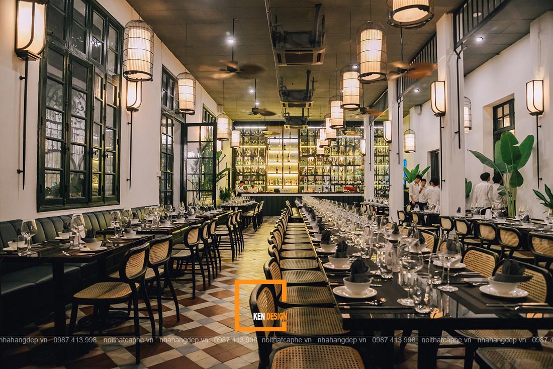 thiết kế nhà hàng tại Nam Định phong cách Indochina