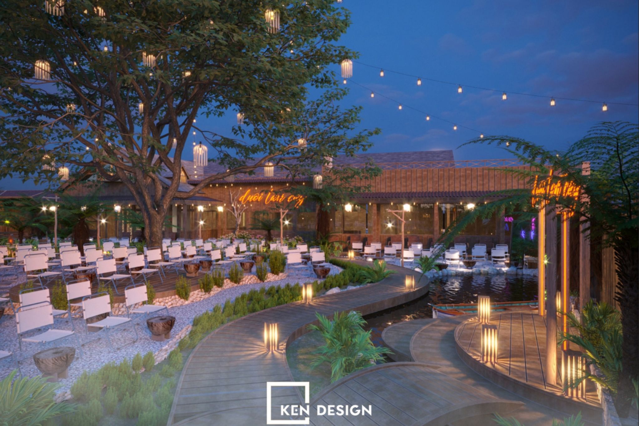 Thiết kế quán cà phê Dưới Tán Cây - Không gian nghỉ dưỡng giữa lòng Văn Quán