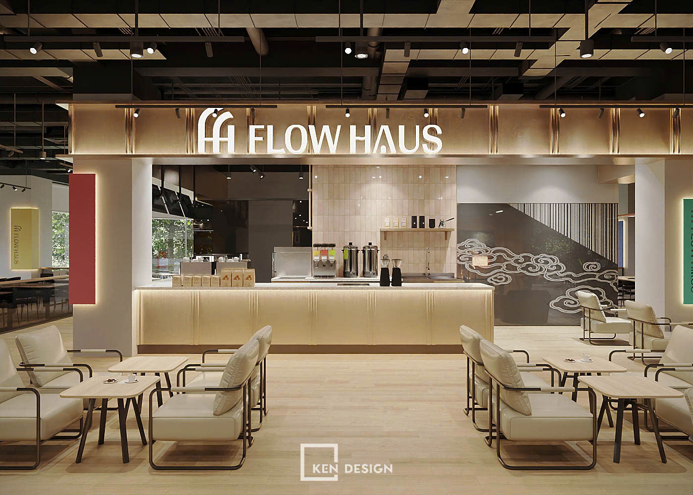 Thiết kế quán cafe coworking FLOW HAUS tại Lê Văn Lương