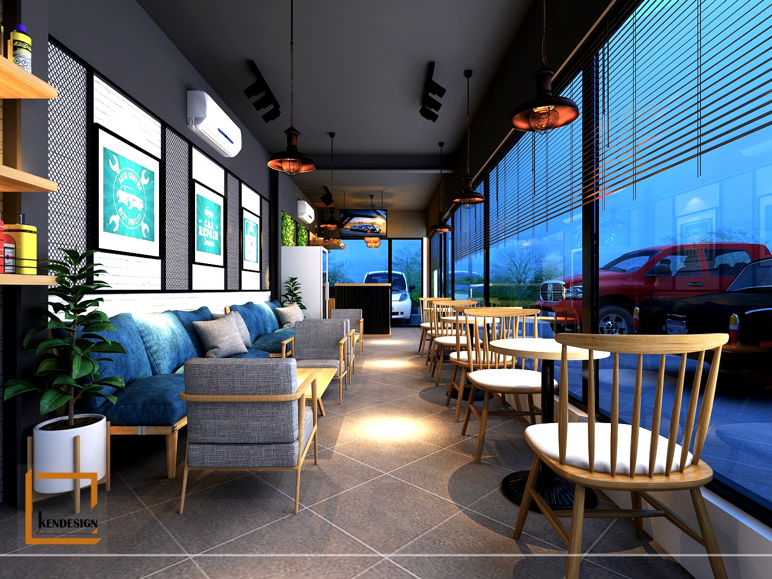 Thiết kế quán cafe kết hợp kinh doanh tại Vĩnh Yên