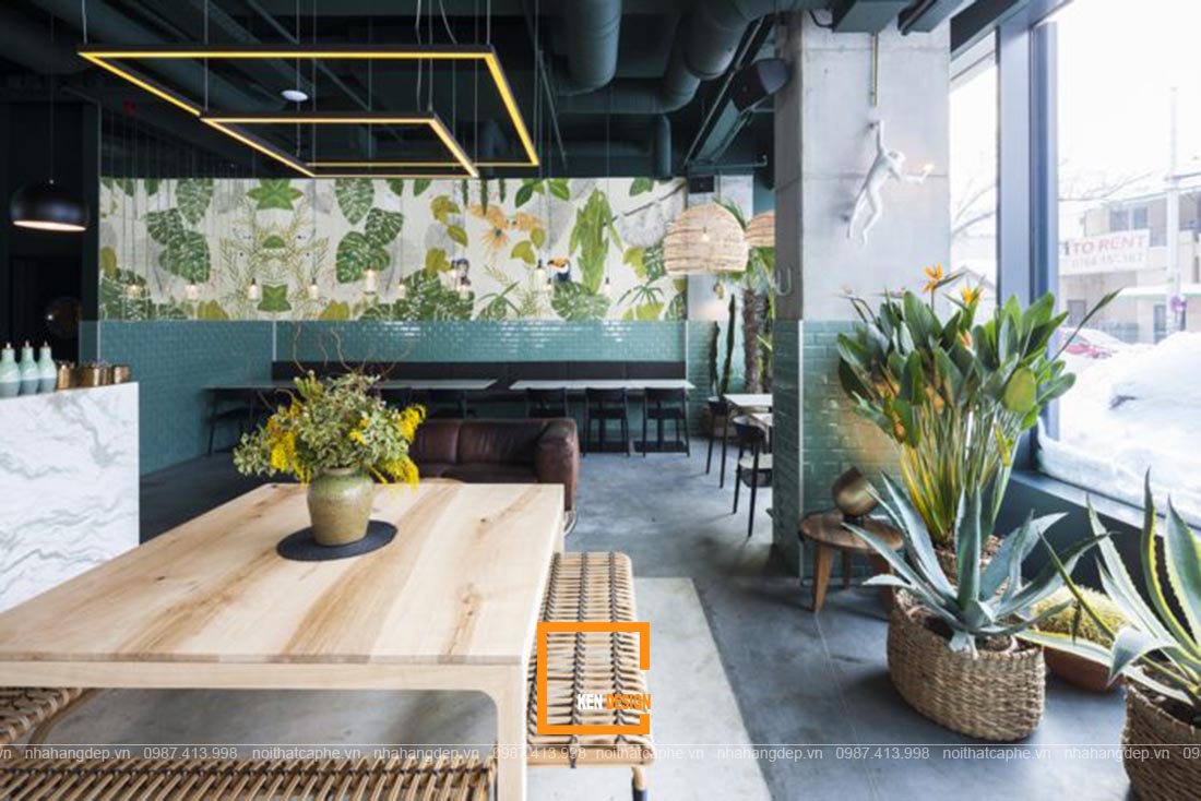  thiết kế quán cafe phong cách nhiệt đới