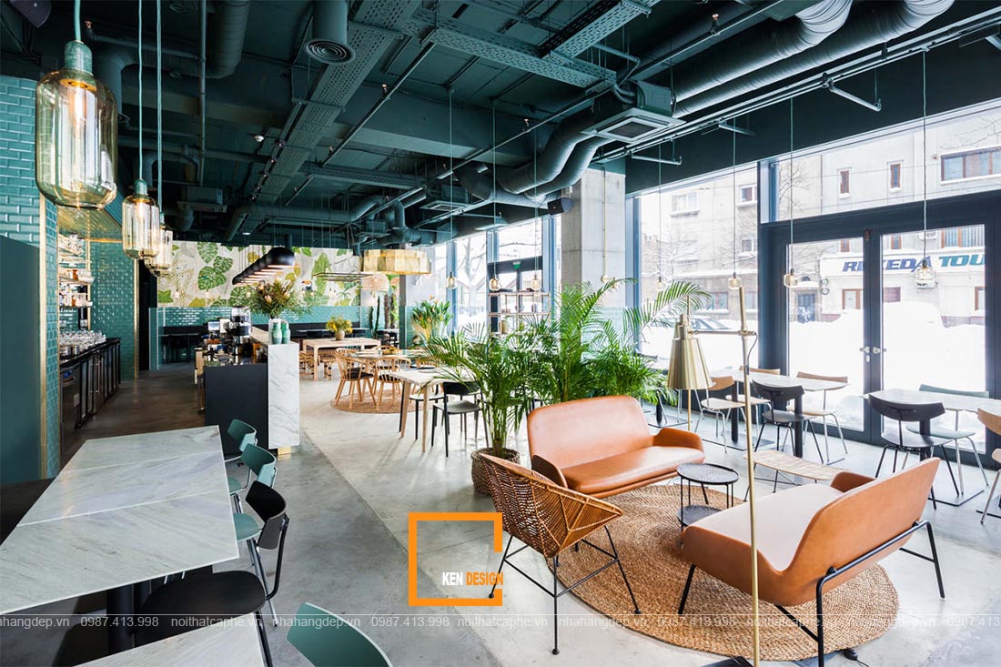  thiết kế quán cafe phong cách nhiệt đới