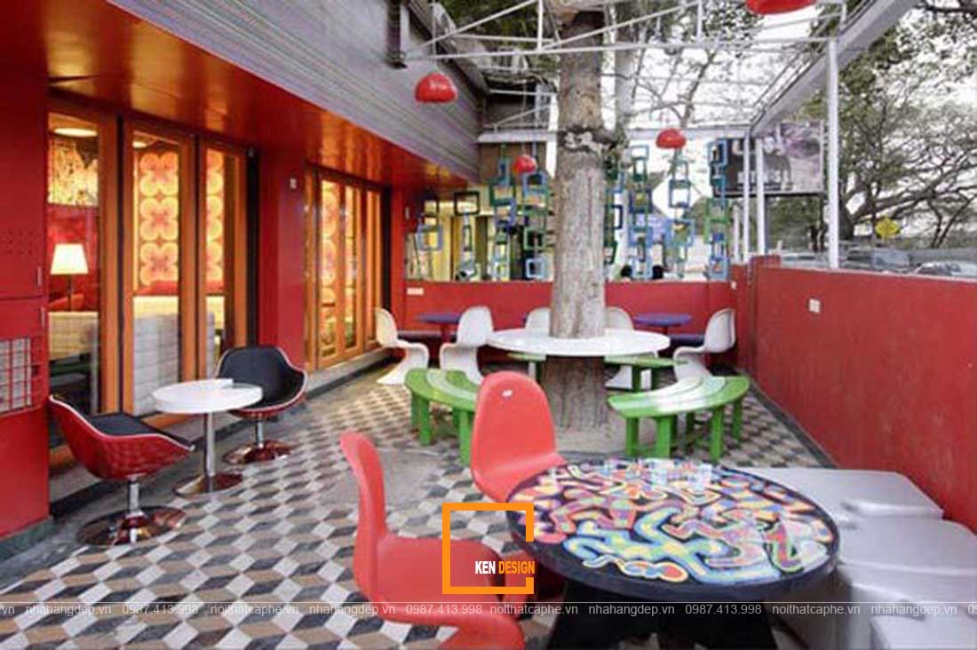 thiết kế quán cafe phong cách Retro