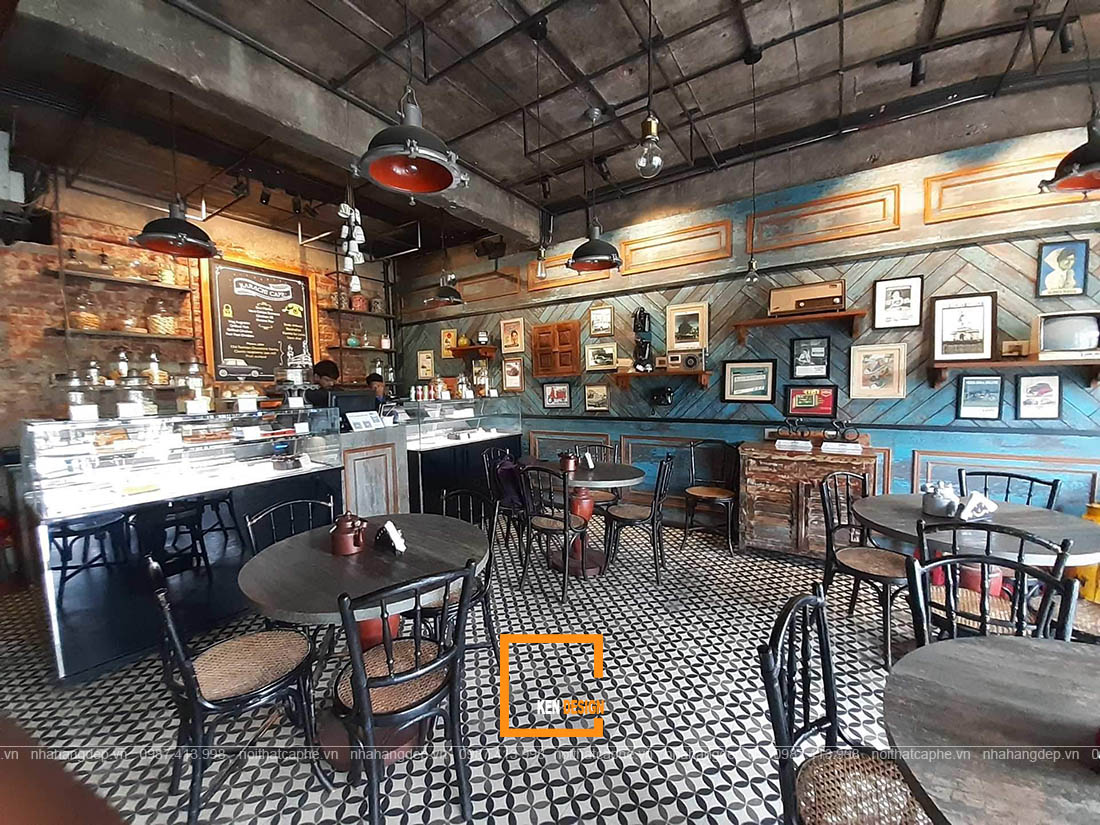 thiết kế quán cafe tại Hồ Chí Minh phong cách Retro