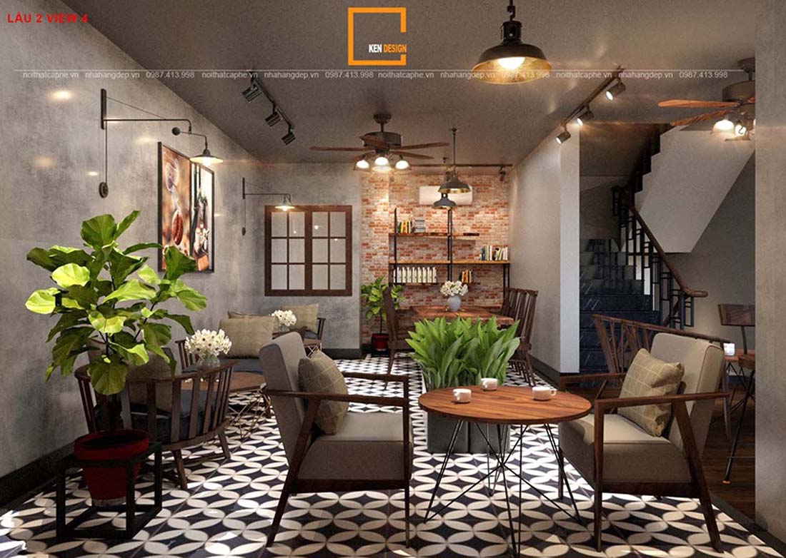 thiết kế quán cafe