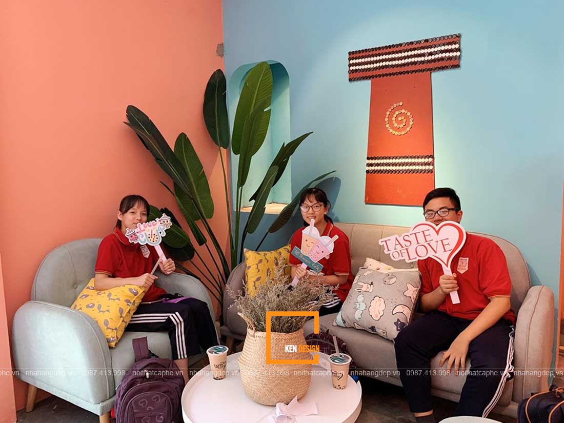  thiết kế quán trà sữa phong cách Retro