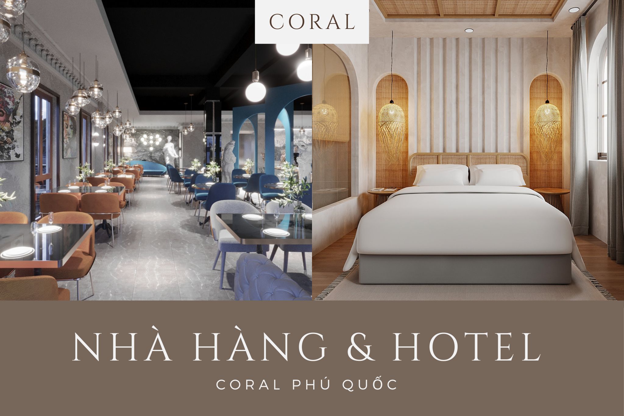 Thiết kế tổ hợp nhà hàng khách sạn Coral tại Phú Quốc
