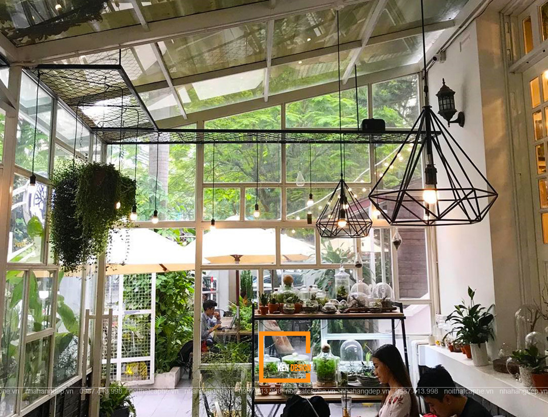 thiết kế quán cafe không gian mở