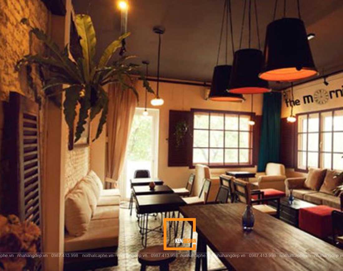 thiết kế quán trà sữa phong cách Đông Dương