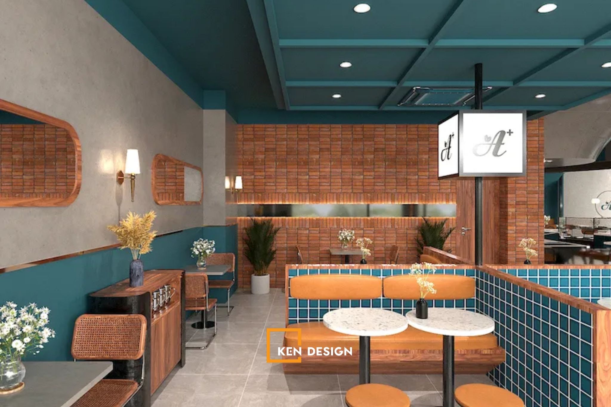 Mẫu thiết kế cafe vintage diện tích nhỏ