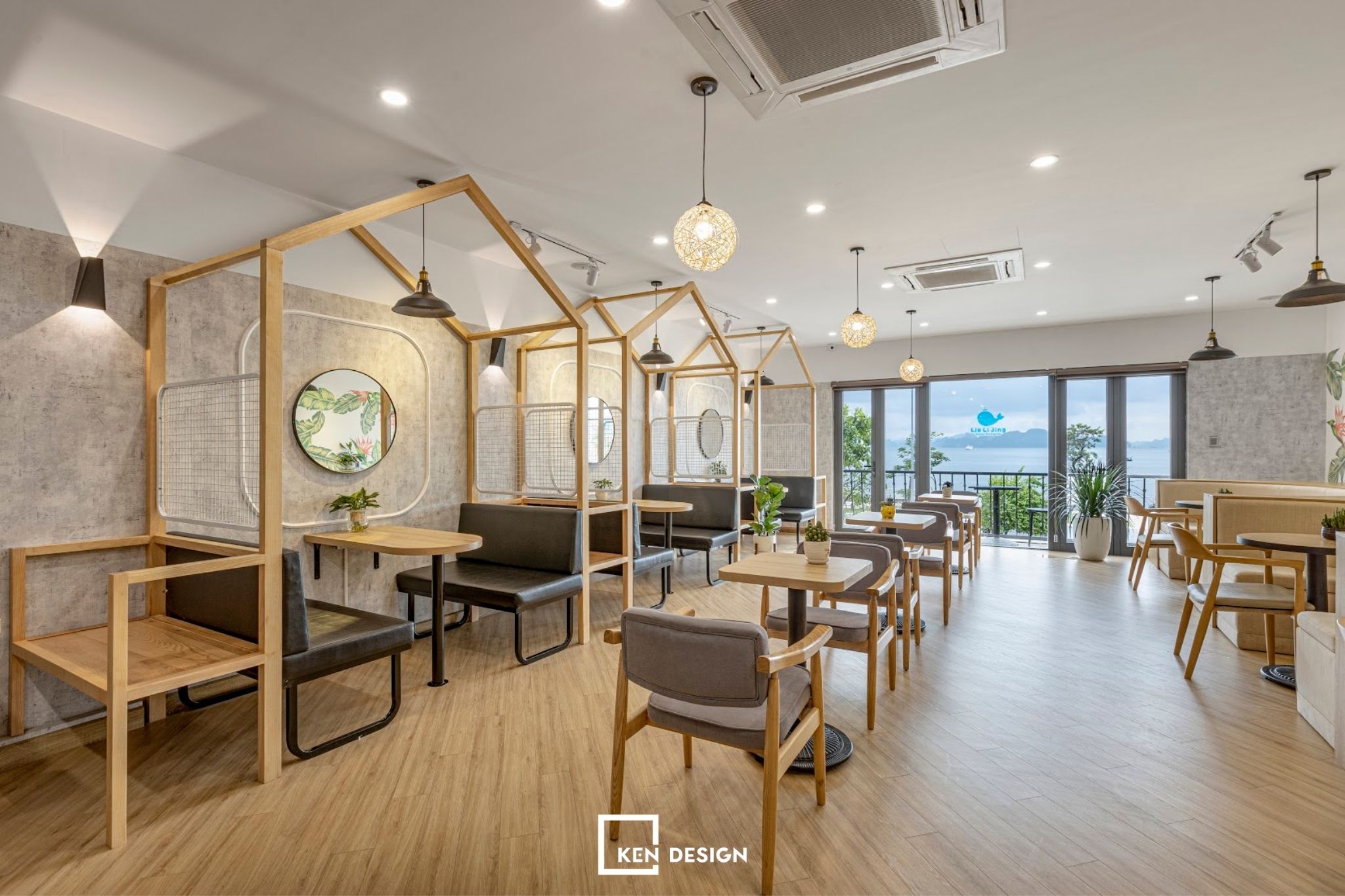  thiết kế quán cafe phong cách Santorini