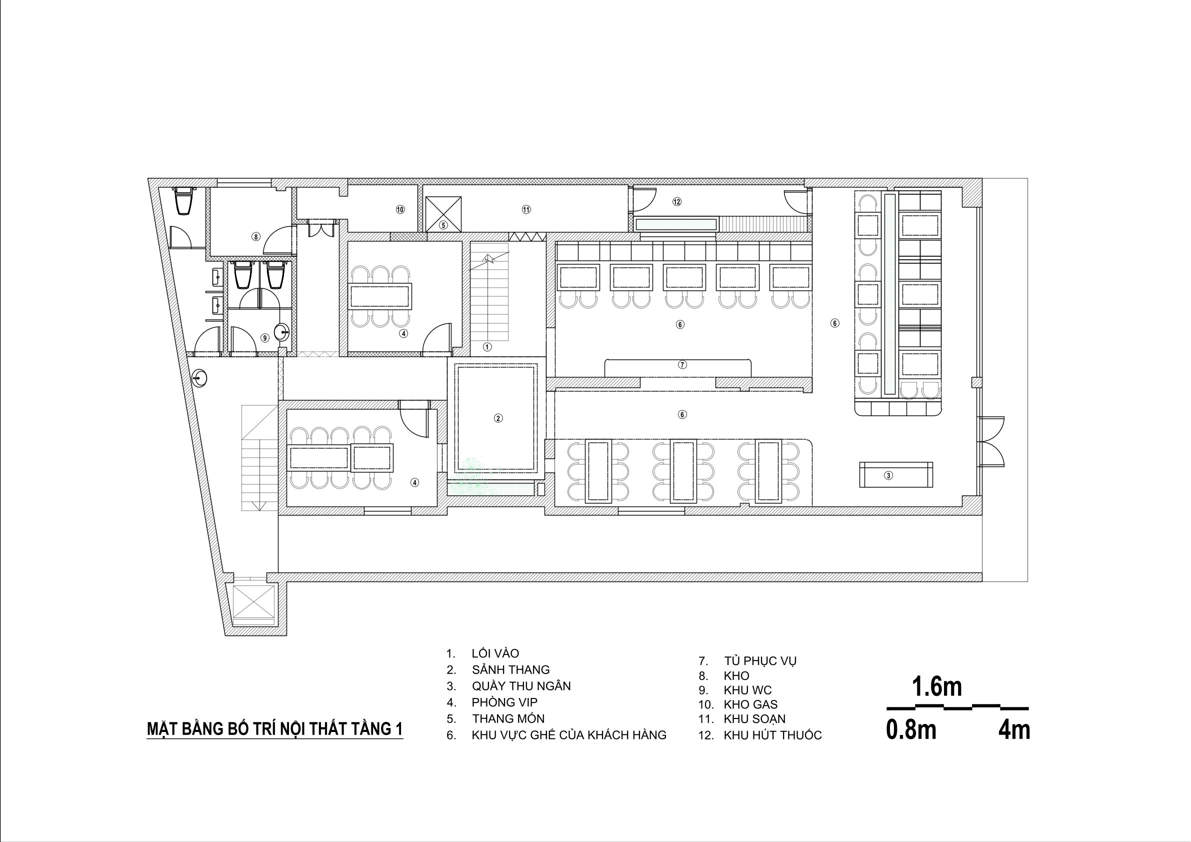 Thiết kế nhà hàng Phương Nam Yên Lãng