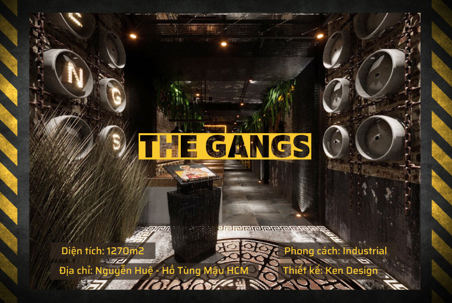 Thiết kế nhà hàng The Gangs Hồ Tùng Mậu - Nguyễn Huệ