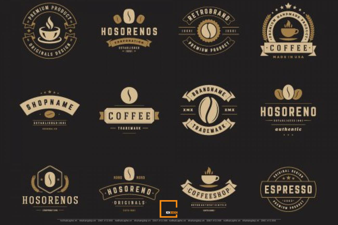 thiết kế bộ nhận diện thương hiệu quán cafe