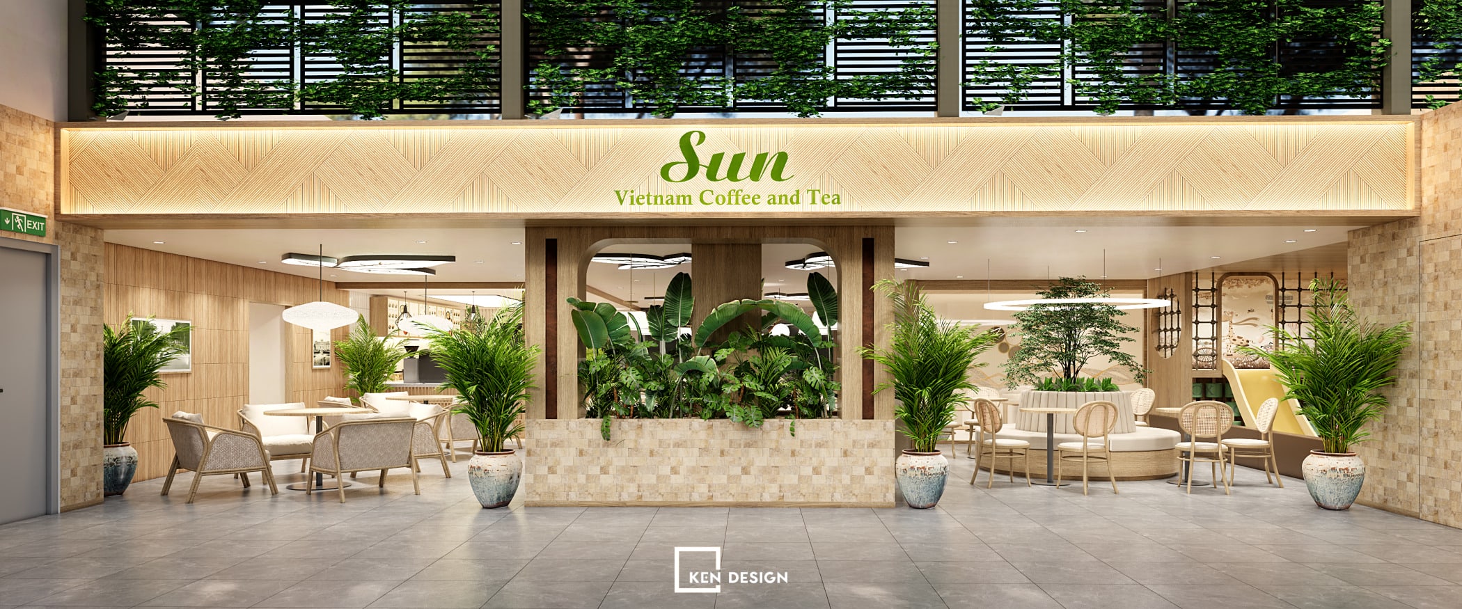 Thiết kế quán cafe Sun Vietnam tại Úc