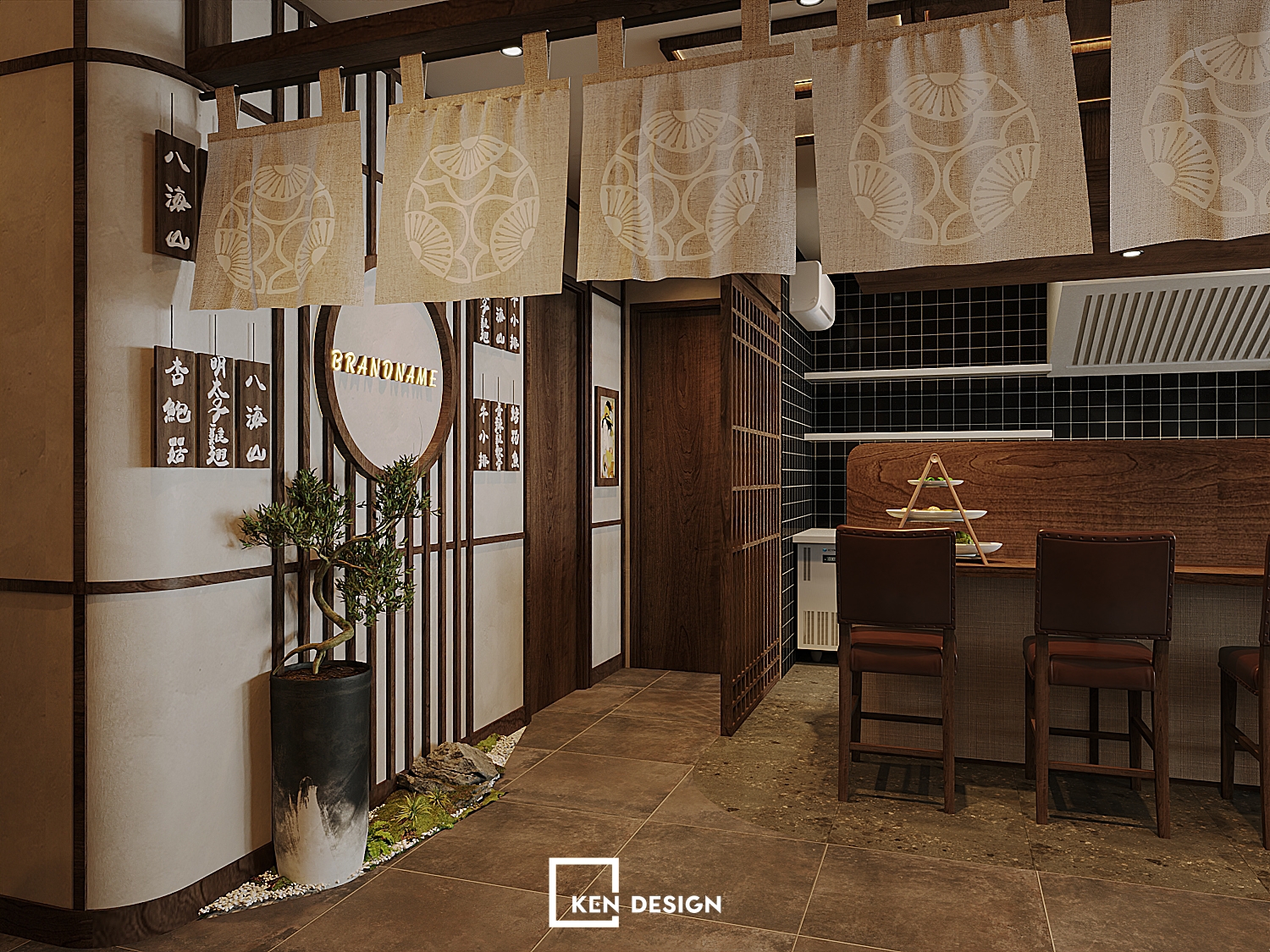 Thiết kế nhà hàng Nhật Bản tinh tế hiện đại Omu-ba