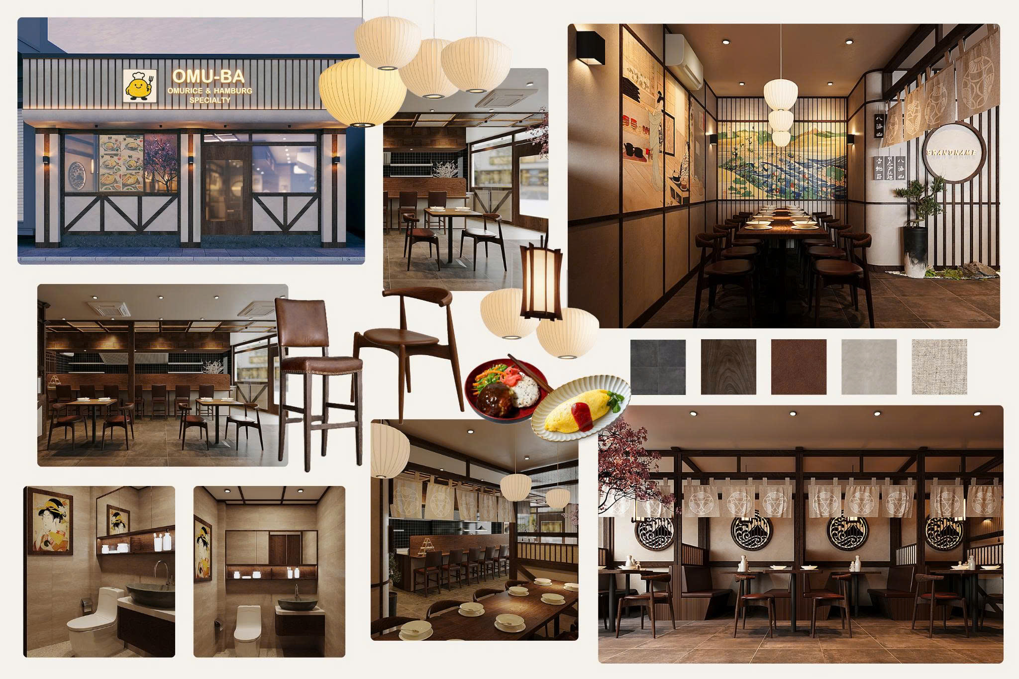 Phong cách thiết kế nhà hàng Nhật Bản Omu-ba