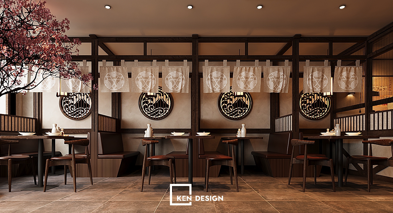 Lựa chọn nội thất thiết kế nhà hàng Nhật Omu-ba