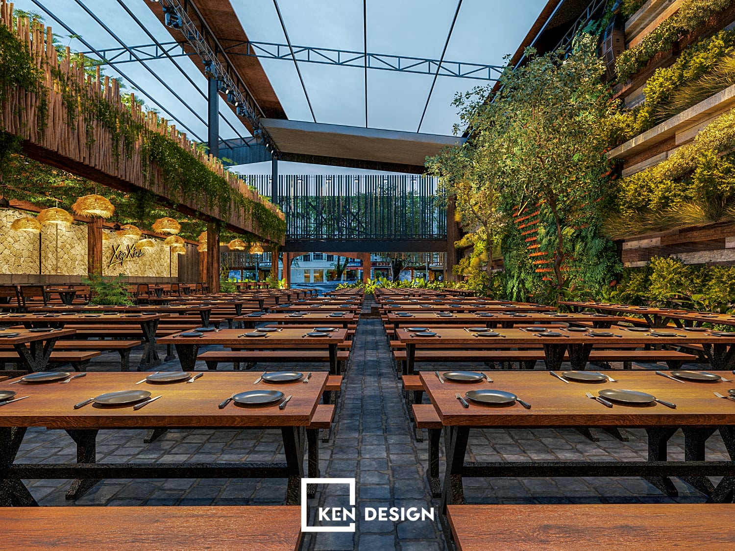 Thiết kế beer garden Xập Xình 1700m2