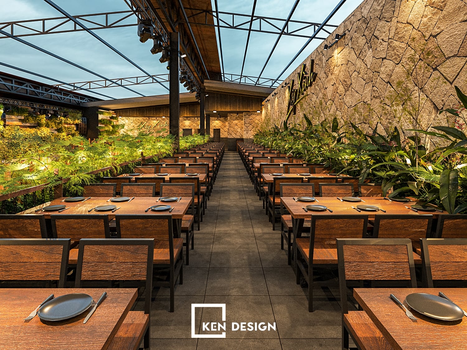 Thiết kế beer garden Xập Xình 1700m2