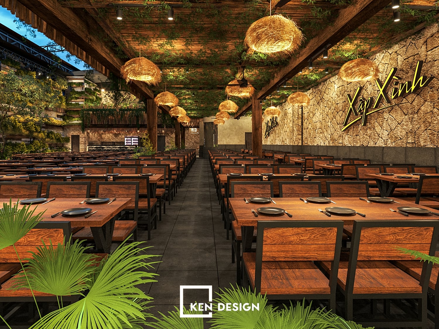 Thiết kế beer garden Xập Xình 1700m2