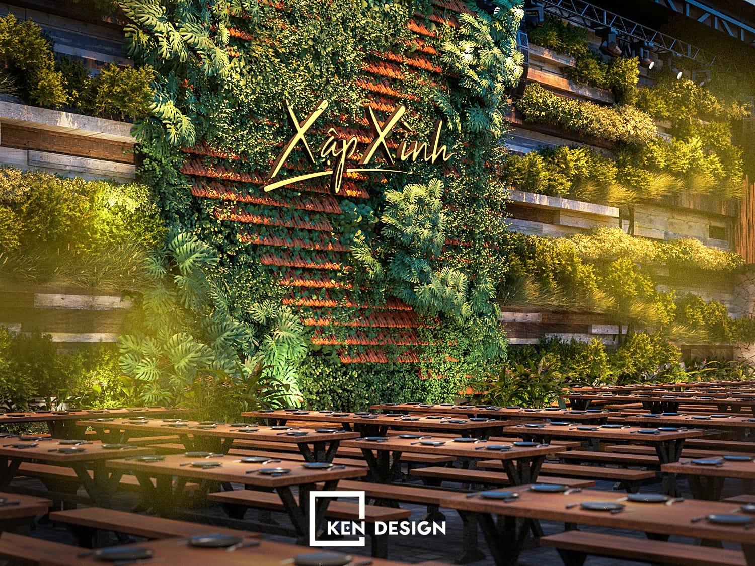 Thiết kế beer garden Xập Xình 1700m2