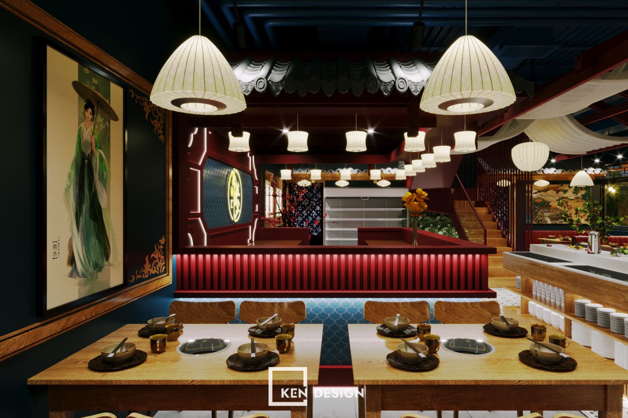 Thiết kế nhà hàng Chuan Yue Shi Kong 