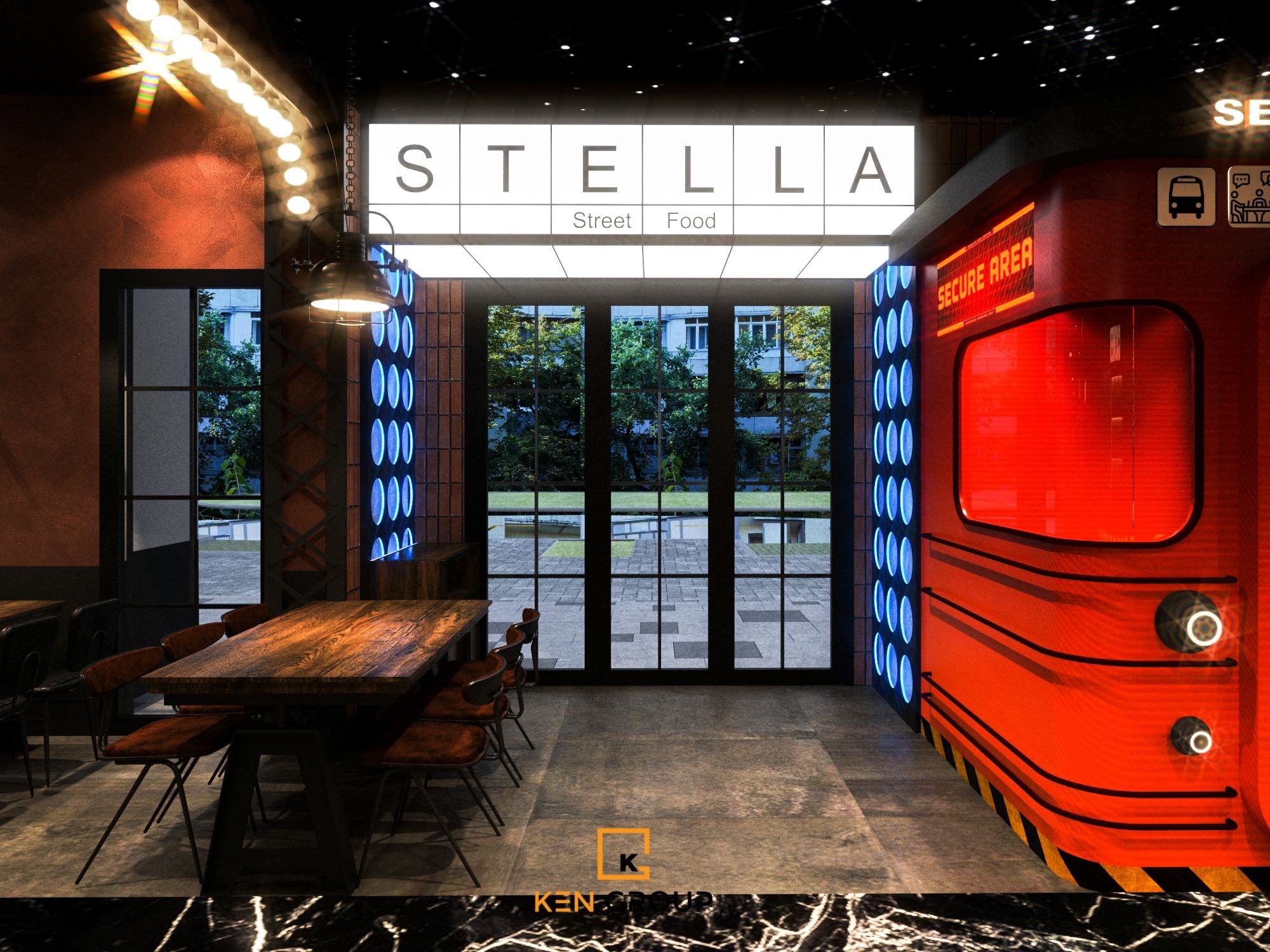 Thiết kế nhà hàng Stella Street Food & Beer 