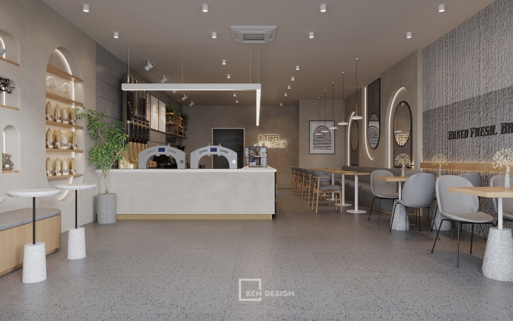 Thiết kế quán cafe J Tea & Bake tại Mỹ