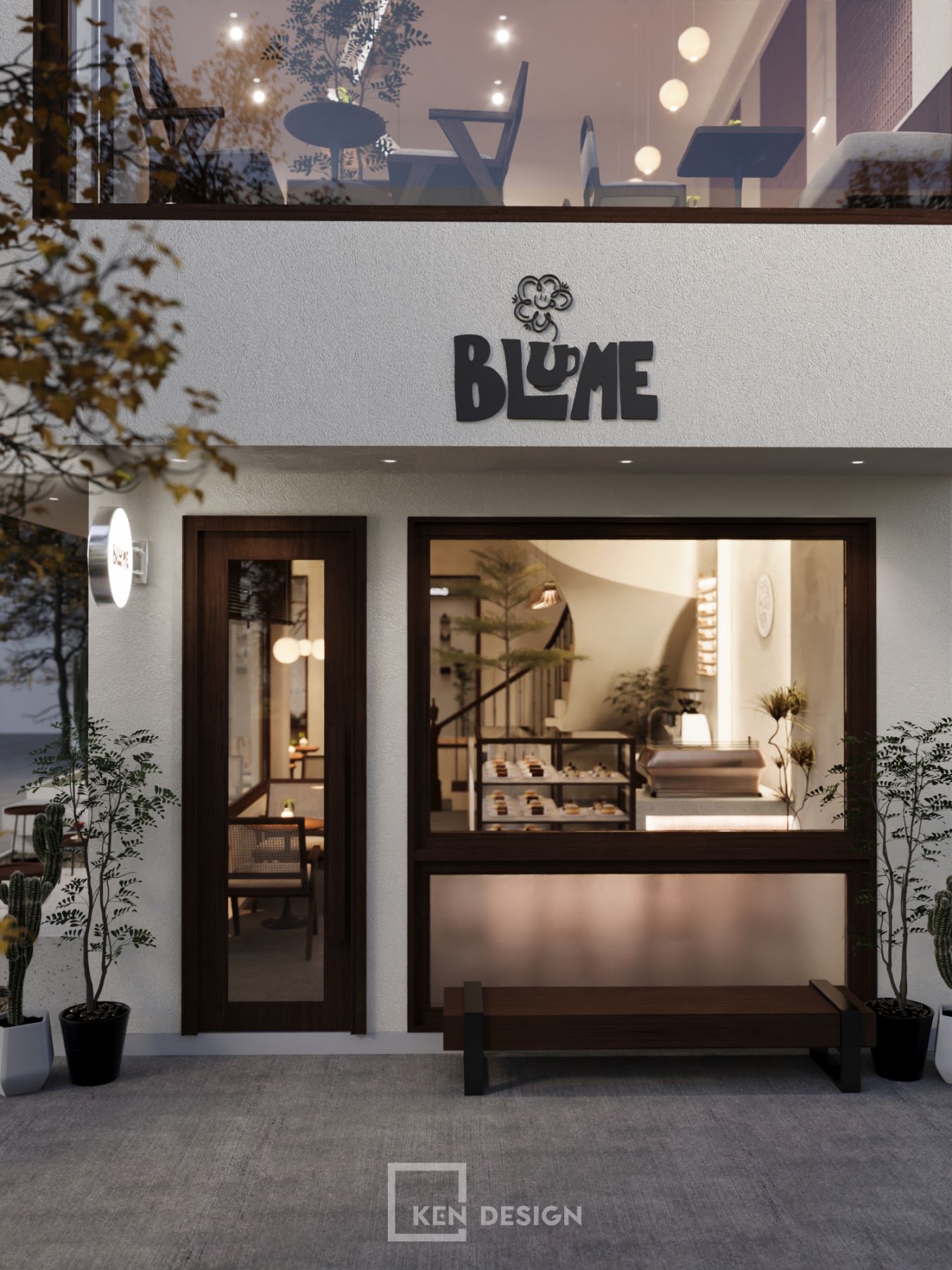 Thiết kế quán cafe Blume tại Hà Nội