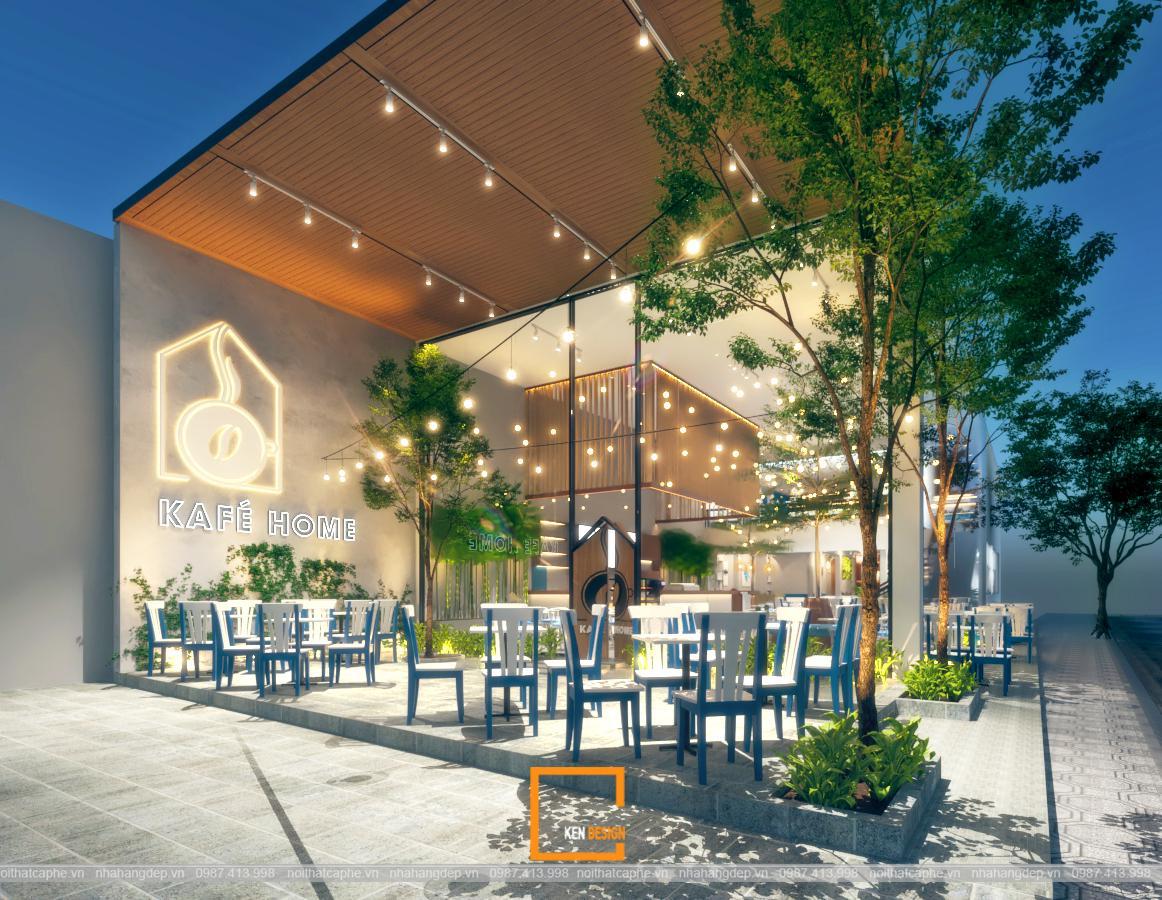 Bí quyết thiết kế quán cafe khung thép - cafe Kafe