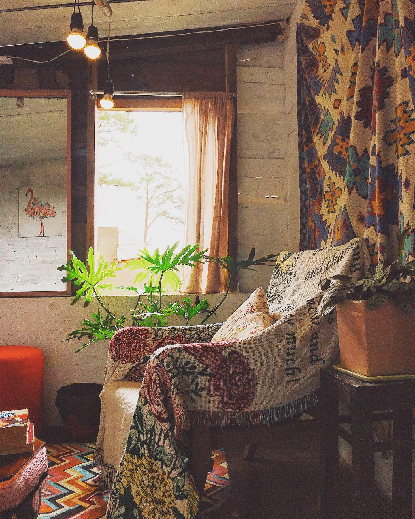 thiết kế homestay phong cách Bohemian yếu tố tự nhiên