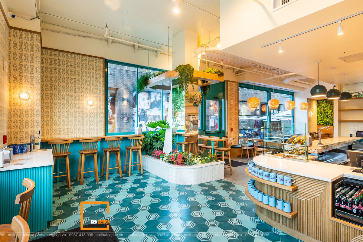 lưu ý thiết kế nội thất quán cafe phong cách tropical