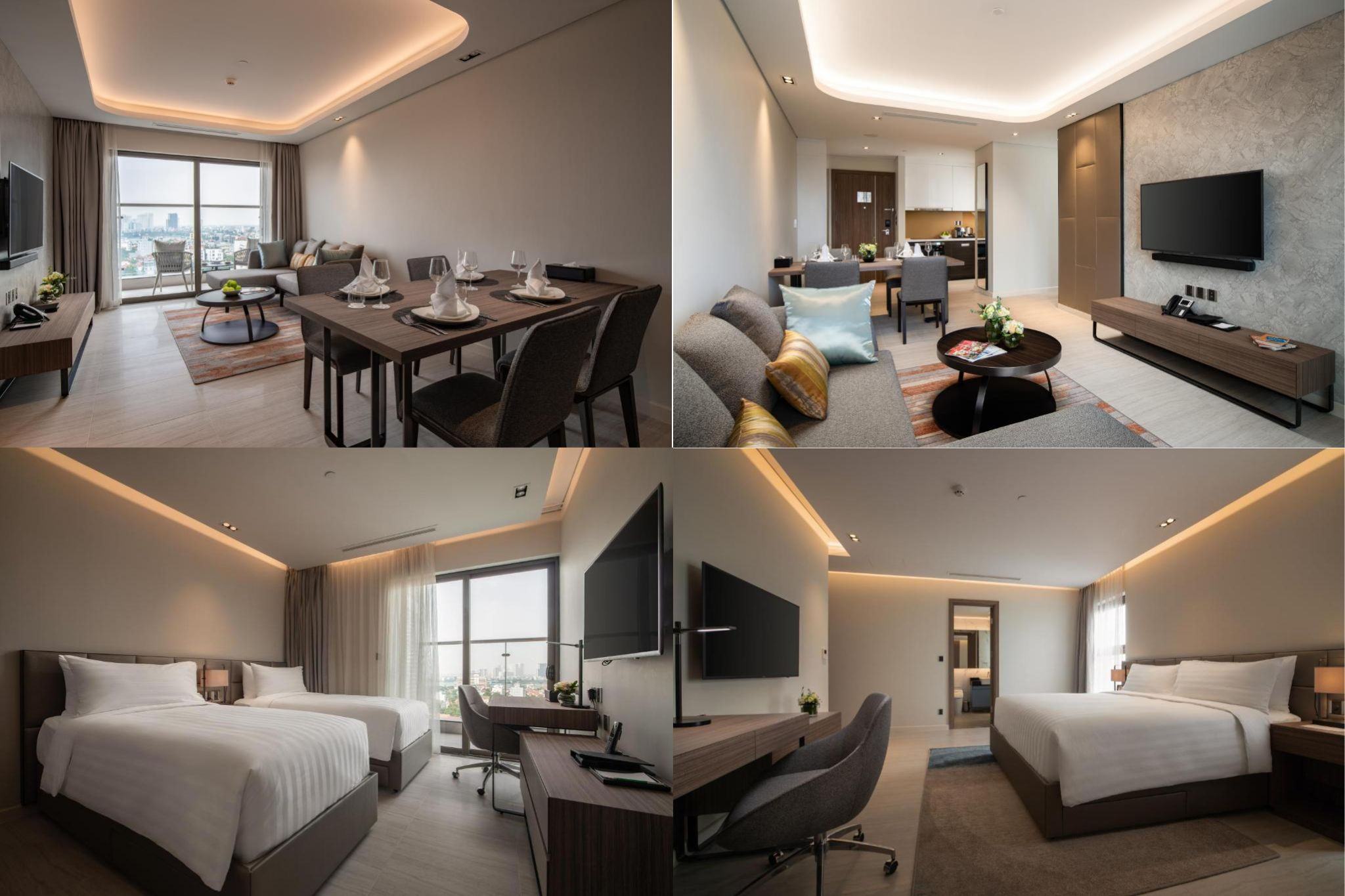 căn hộ 2 phòng ngủ của Oakwood Residence Hanoi