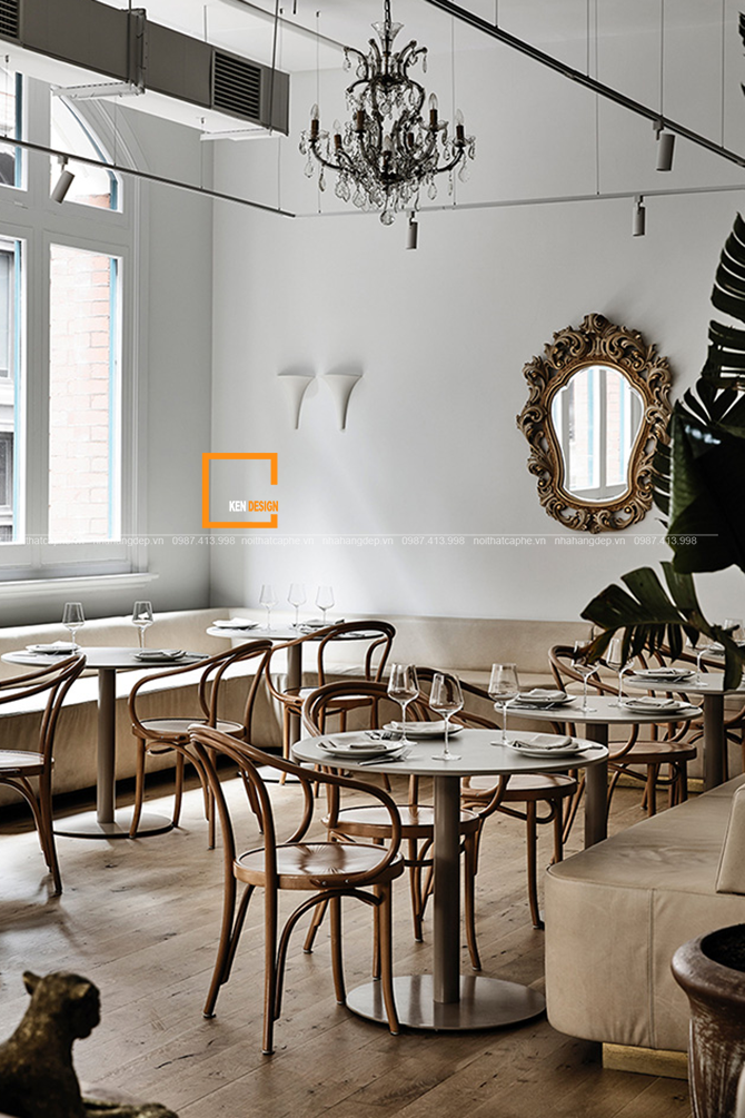 thiết kế quán cafe kiểu Pháp