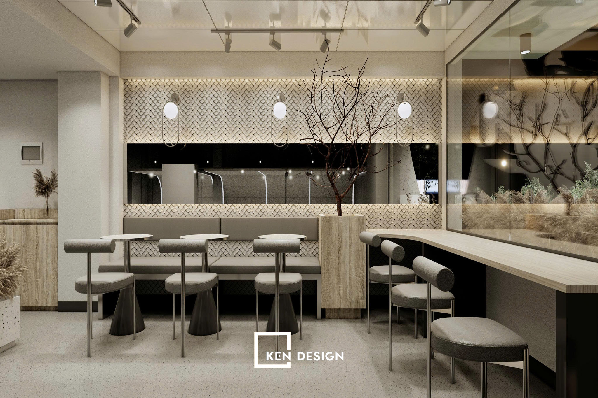 Xử lý trần thấp bằng nội thất