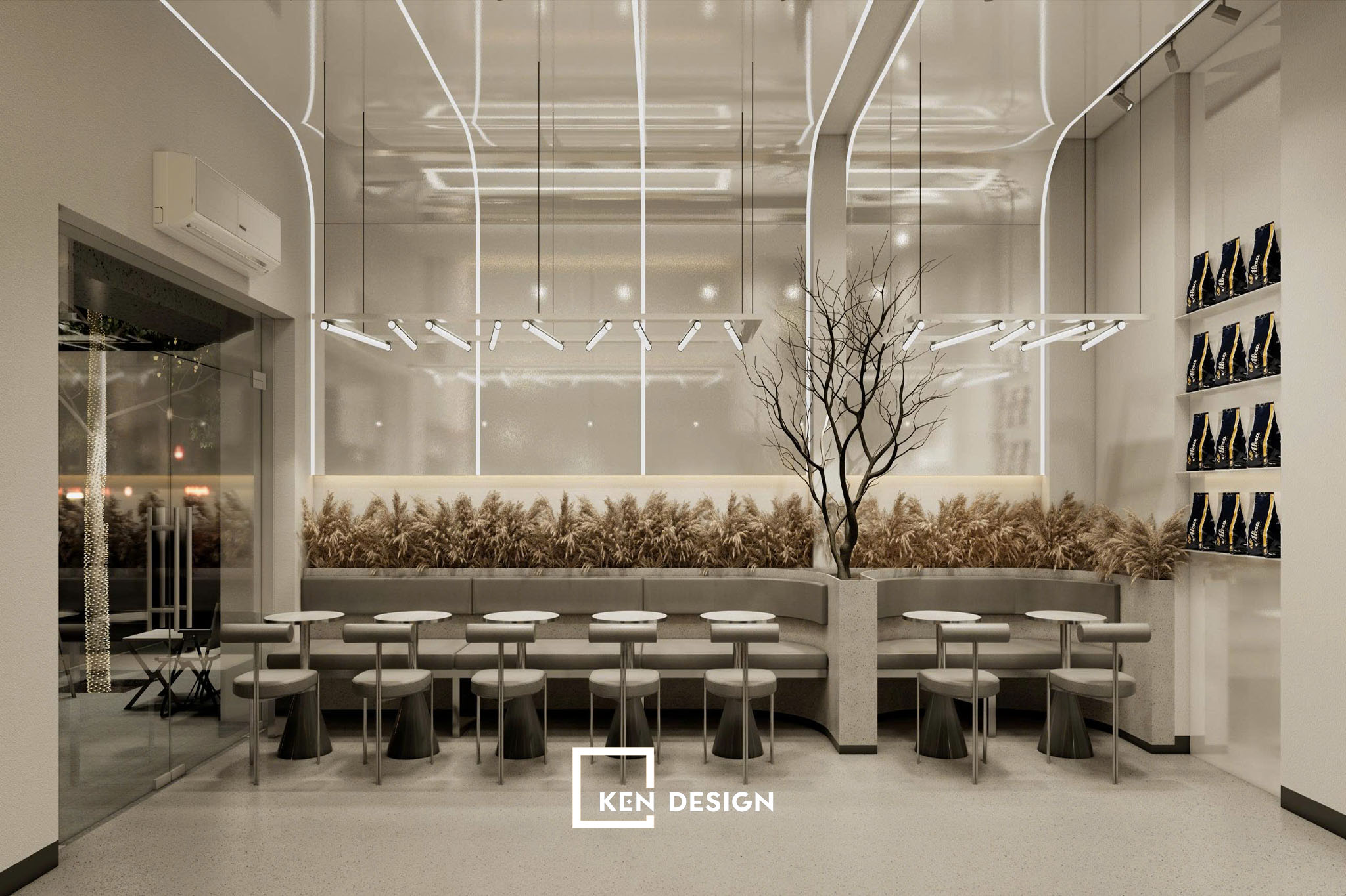 Concept hiện đại quán cafe Phiêu Thái Thịnh