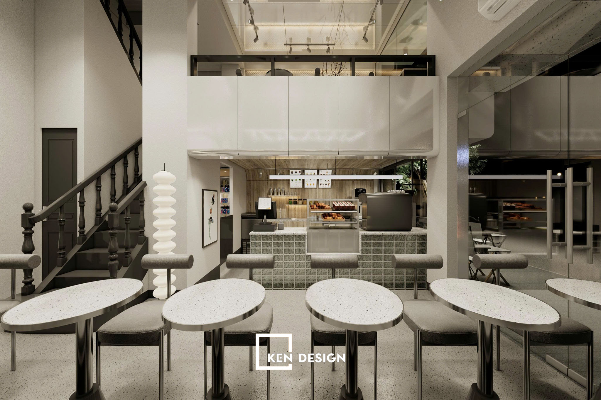 Khu vực chỗ ngồi quán cafe Phiêu