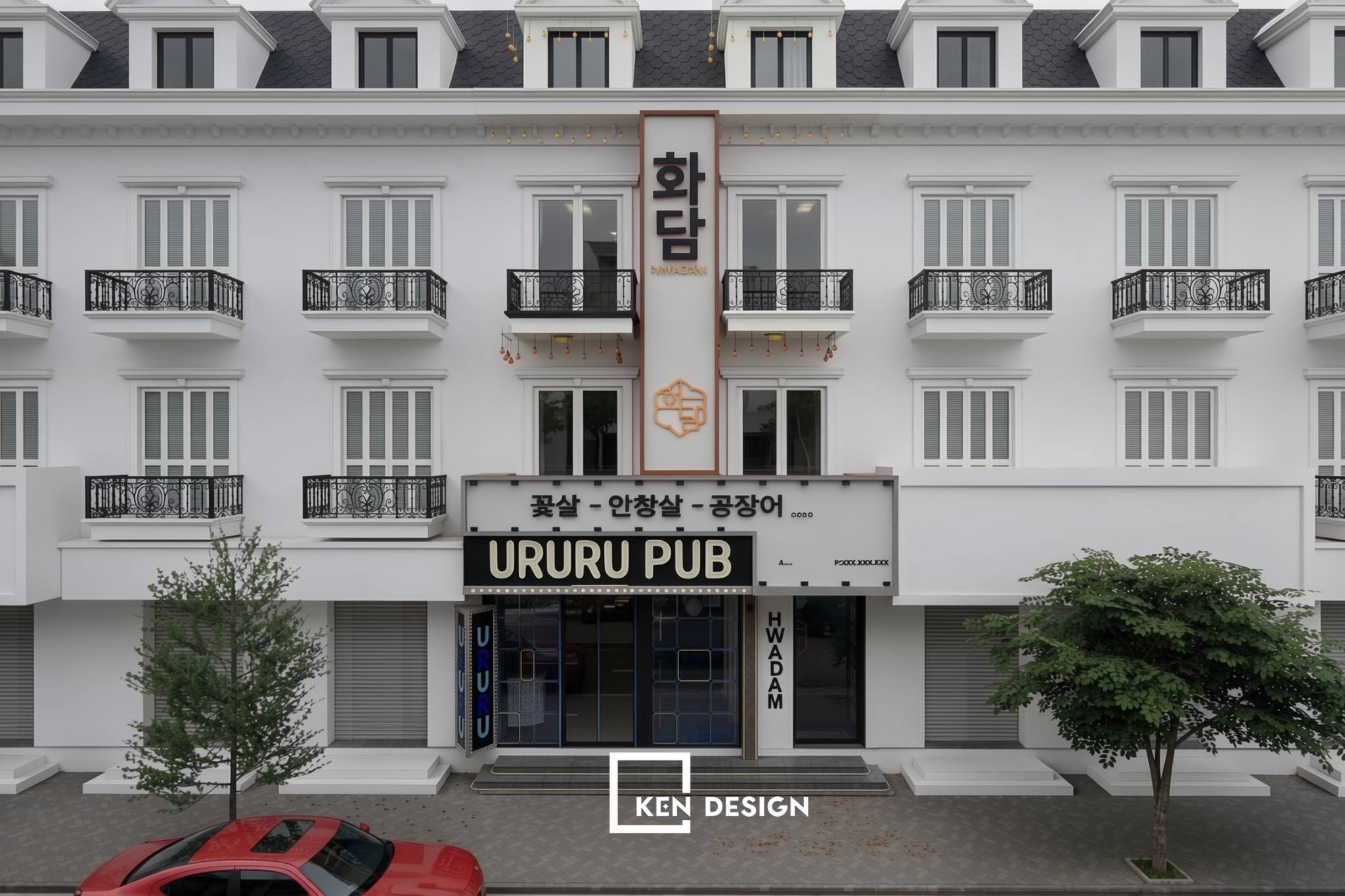 mặt bằng dự án Ururu Pub & Nhà hàng Hwadam Hotpot tại Mễ Trì