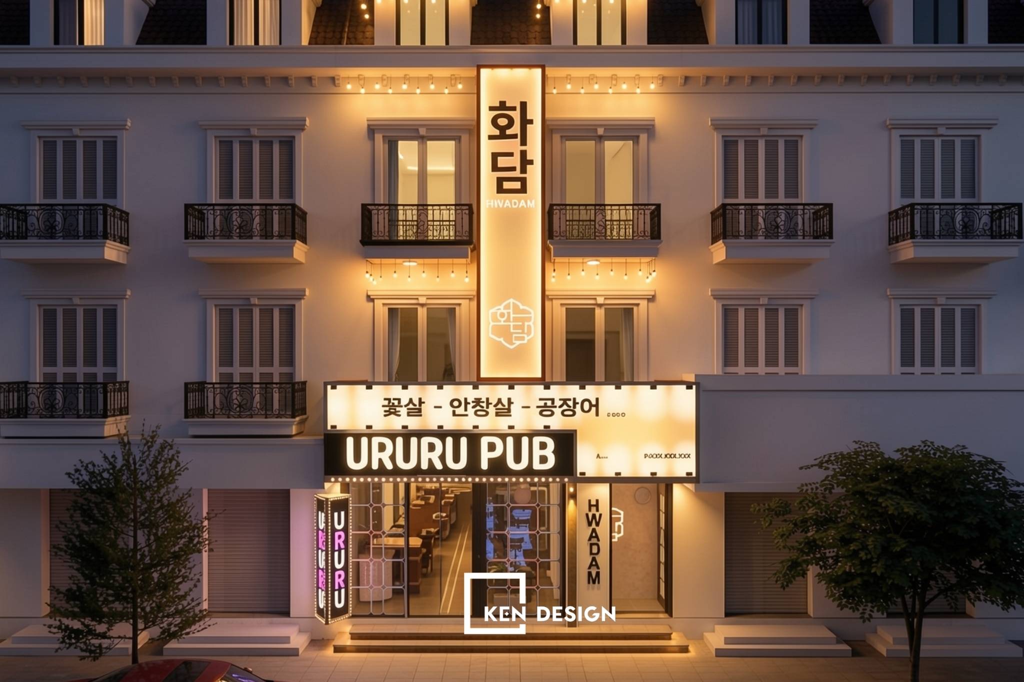 mặt bằng dự án Ururu Pub & Nhà hàng Hwadam Hotpot tại Mễ Trì