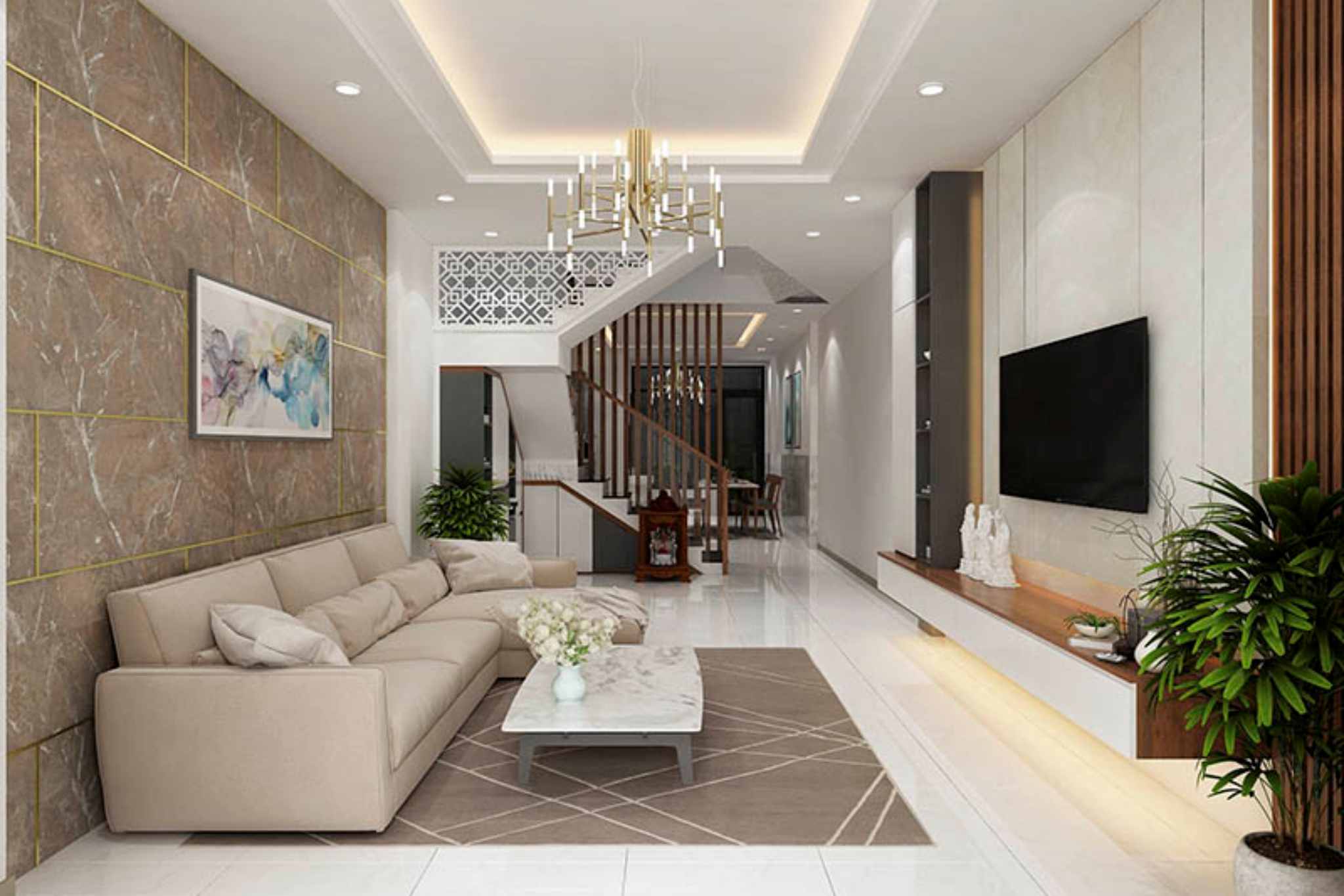 Gam màu khi thiết kế homestay nhà ống